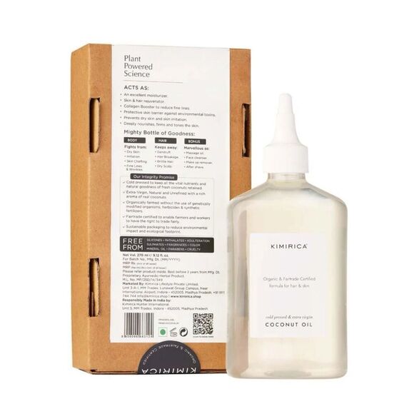 Kimirica Cold Pressed And Extra Virgin Coconut Oil 270ml - Picture 4 of 9